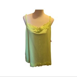 NWT AVENUE LIME GREEN LACE TRIM CAMI SZ 22/24 (2X)
